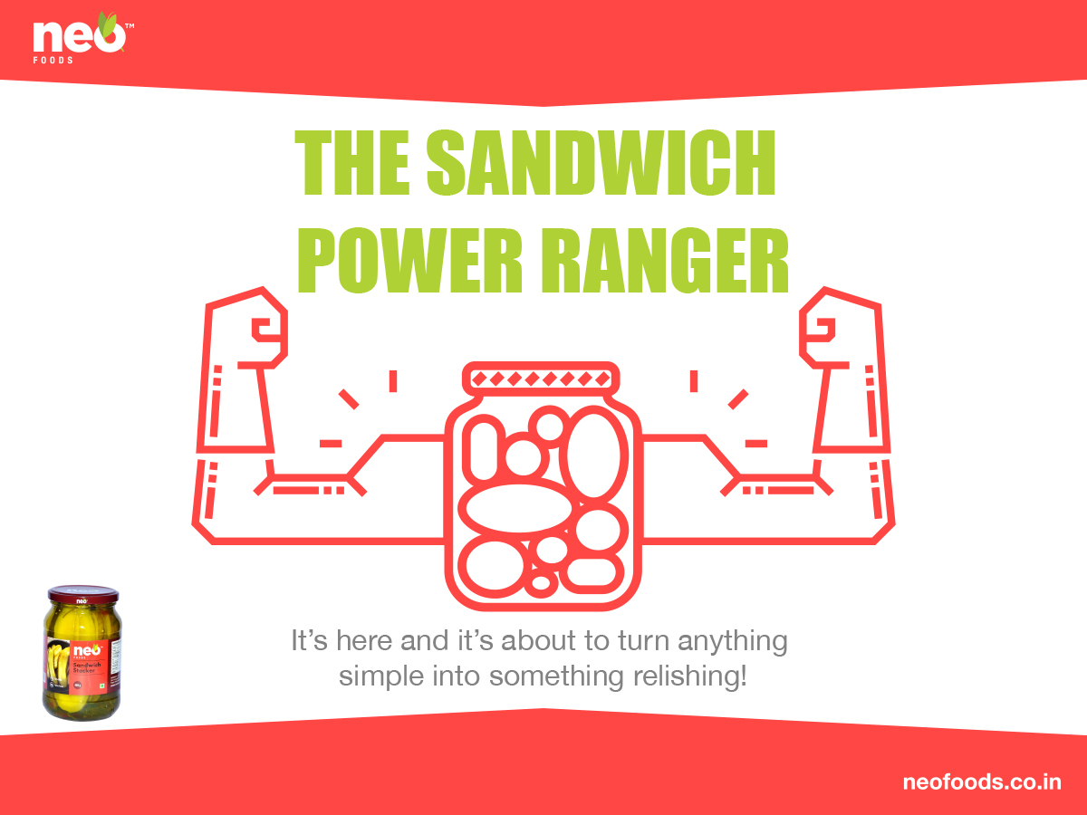 NeoFoodsIndia's tweet photo. It’s here and it’s about to turn anything simple into something relishing! Available now at a store near you.
Also available on Amazon and Big Basket.
#GenuinelyIndian #IndianProduce #BestPickles #NeoFoods #TheSandwichPowerRanger https://t.co/E7ssJIKb8m