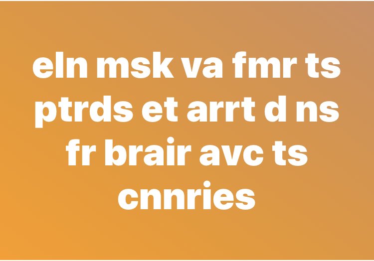 twitersavior's tweet photo. This is an abbreviated form of writing I invented called #Cutwrite - it works in any #language - you can take all the letters out you want as long as the reader can still perfectly understand whatever you wrote https://t.co/qPDxPtnEni