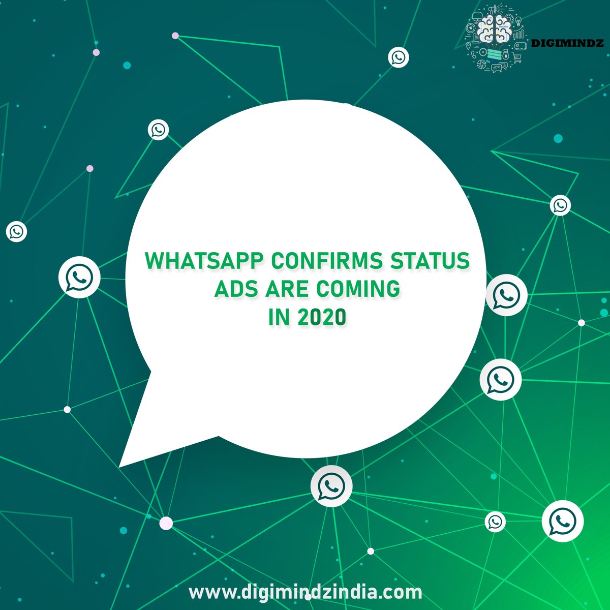 digimindz1's tweet photo. WhatsApp is all set to start serving advertisements in 2020.
#digimindz #digitalmarketing #whatsapp #whatsappgroups #whatsappmarketing https://t.co/GTNnLbArSE