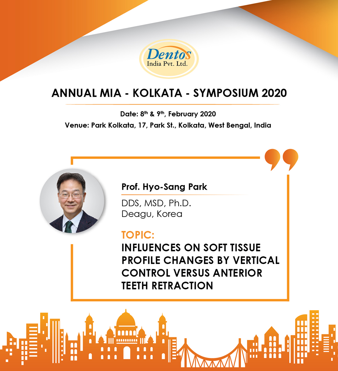 DentosIndia's tweet photo. Dentos India is proud to introduce our next international speaker - Prof. Hyo Sang Park. Prof. Park will enlighten the audience on "Influences on Soft Tissue Profile Changes by Vertical Control versus Anterior Teeth Retraction." https://t.co/s03YCRmTa5