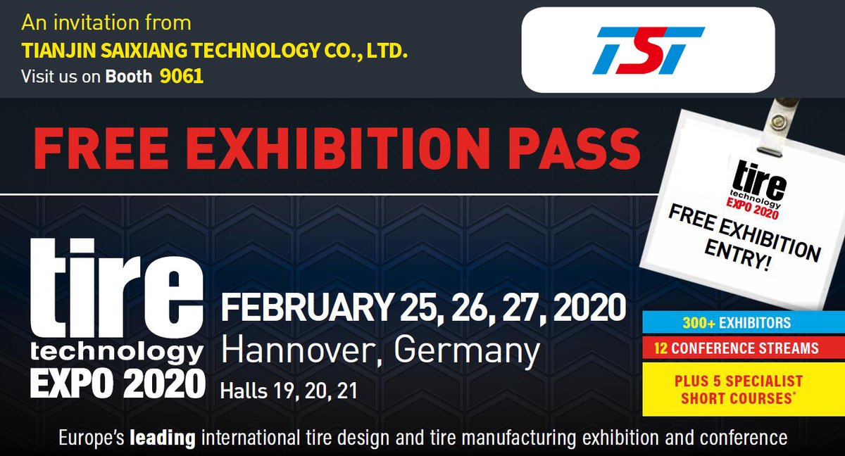 TST_Machinery's tweet photo. Welcome to visit us on Booth 9061.
#TST #tire #tirebuilding #tiretechnology https://t.co/REhWYRRyuc