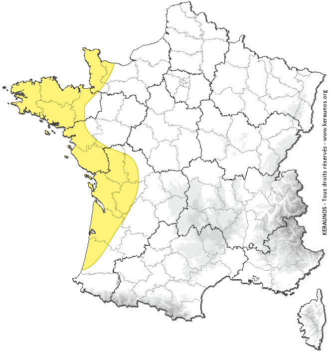 ChasingLive's tweet image. ⚠ Ce jeudi : Arrivée d'un front froid instable par l'ouest en soirée @KeraunosObs keraunos.org/previsions/pre…