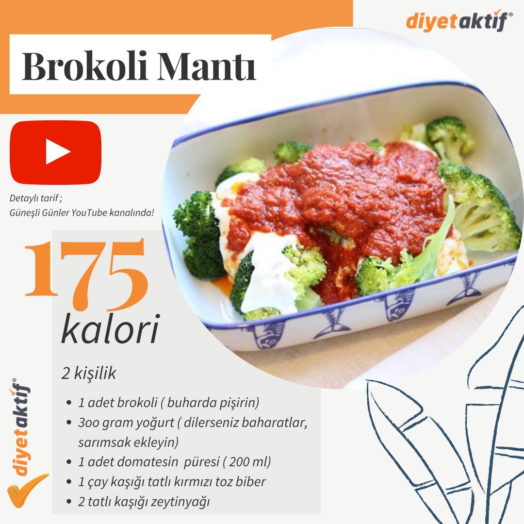 diyetaktif's tweet photo. En leziz diyet yemekleri için #datarif etiketine bekliyoruz! 👩🏻🍳👨🏼🍳
Tarif Diyetisyen @gunesaksus'e ait! Bu güzel tarif için ona teşekkür ediyor tarifi yaptıktan sonra güzel fotoğraflarınızı bekliyoruz!
İşte Brokoli Mantı🥦🥦🥦
#diyet #diyetaktif #diet #healthy #healthylifestyle https://t.co/G59h8o2CWv