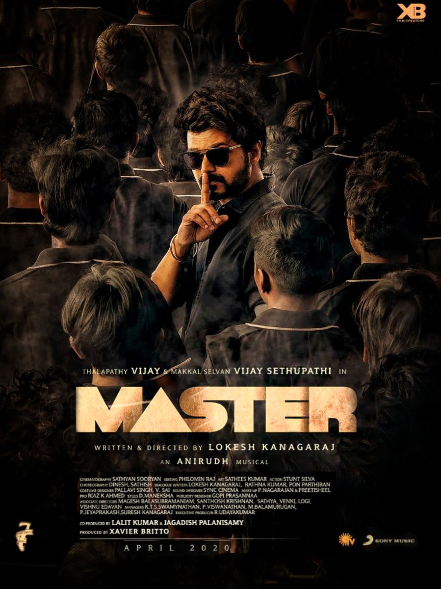 Iamjango125's tweet photo. Here is the #MasterSecondLookDay
Edited version #master
@actorvijay @Dir_Lokesh @XBFilmCreators @SunTV @Jagadishbliss @VijaySethuOffl @anirudhofficial #MasterSecondLook
Keep Quite Please! Master (The Thalapathy) is coming ! This April! https://t.co/xCbWK6S0bB