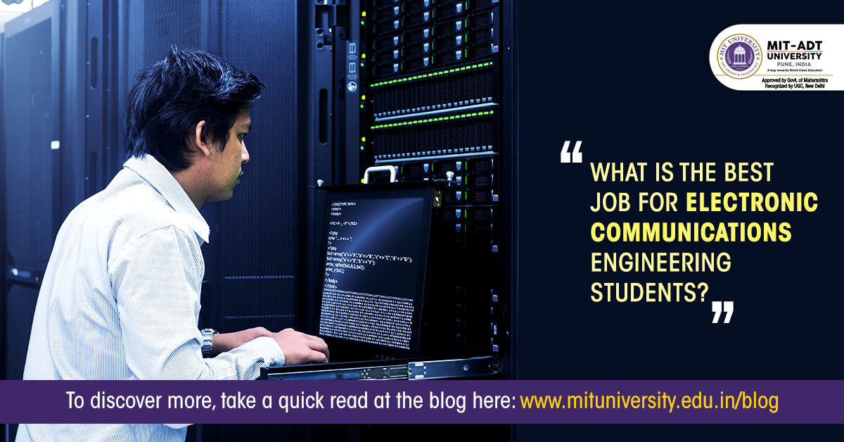 mitadtpune's tweet photo. What is the best job for #Electronic #Communications #Engineering students? Read the #blog to find out what you can achieve with the degree, job roles offered and the salary you can expect.
https://t.co/r1vi9NYbyM
#BBA #KnowMITADT #WeAreMITADT #MITADT #WorldClassEducation https://t.co/TPdyjwqePa