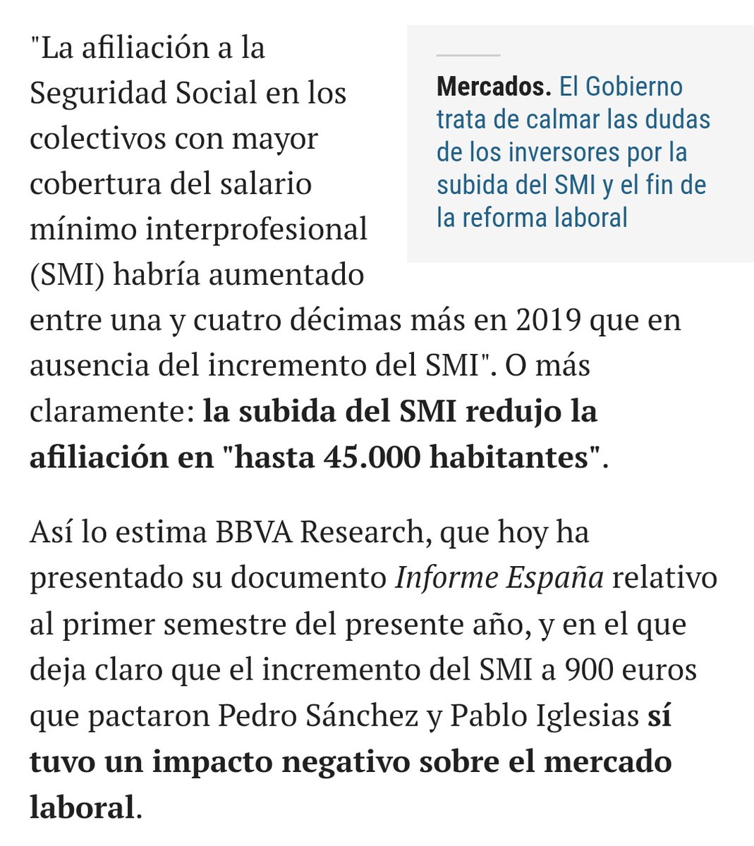 Absolutexe's tweet photo. Subir el salario mínimo destruye empleo.
¿Quién podría haberlo imaginado? 
https://t.co/PEOUR13LUH https://t.co/QjcM90L5Jp