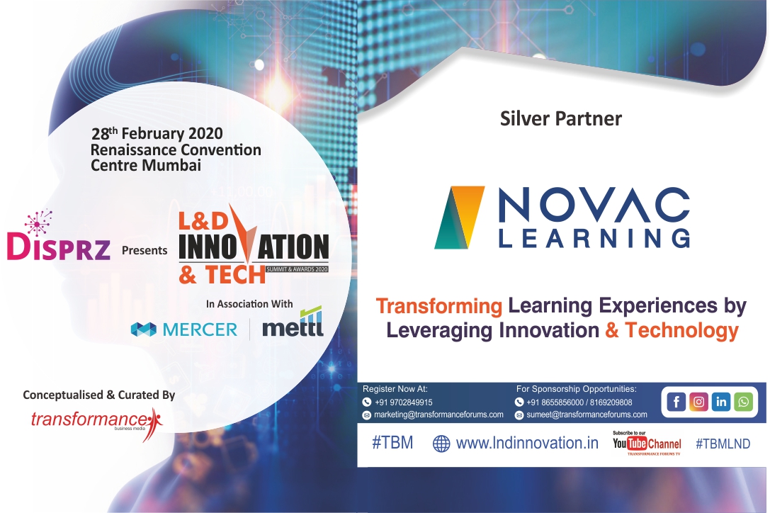 trfforums's tweet image. We welcome our Silver Partner @novaclearning for L&amp;amp;D Innovation and Tech Summit &amp;amp; Awards 2020 Register bit.ly/35ZpyDr
#learninganddevelopmentstrategy #Innovation #Gamification #learninganddevelopment #learninganddeveopmenttechniques #learninganalytics #TBM #TBMLND