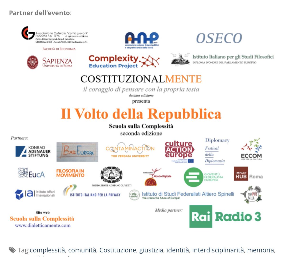 giuliavaldi's tweet photo. Con gli studenti dell’ @IISMarconi_ saremo oggi a @SapienzaRoma per #costituzionalmente, #scuoladellacomplessità, #IlVoltoDellaRepubblica insieme a @Michele_Gerace e @dominicipi 
direttore scientifico del @complexityedu. https://t.co/7k9yQgMgaa