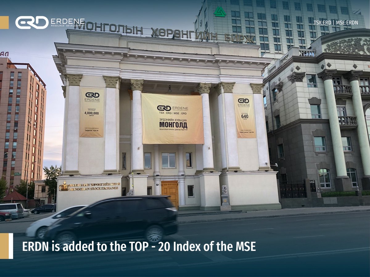 Эрдэнэ Ресурс МХБ-ийн <a href="/StockExchangeMN/">Mongolian Stock Exchange</a> ТОП-20 индекст багтлаа. Бид Монголын анхны давхар бүртгэлтэй компаниар бүртгүүлж, 6,000 гаруй Монгол хувьцаа эзэмшигчидтэй болсондоо талархалтай байдаг билээ.   mse.mn/mn/news/7007