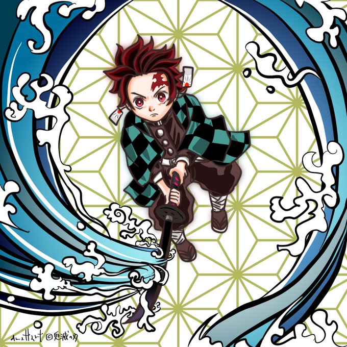 ダイスケチョッパーさんがTwitterに投稿した竈門炭治郎(鬼滅の刃)のイラスト。