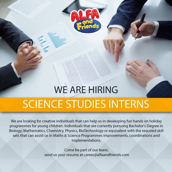 ALFA and Friends is currently offering industrial training or internship for individuals majoring in Science Studies for 3 months (minimum).
@MauKerjaMY
@JobStreetMY
@InternMalaysia
#ALFAandFriends https://t.co/j3qazhndqi