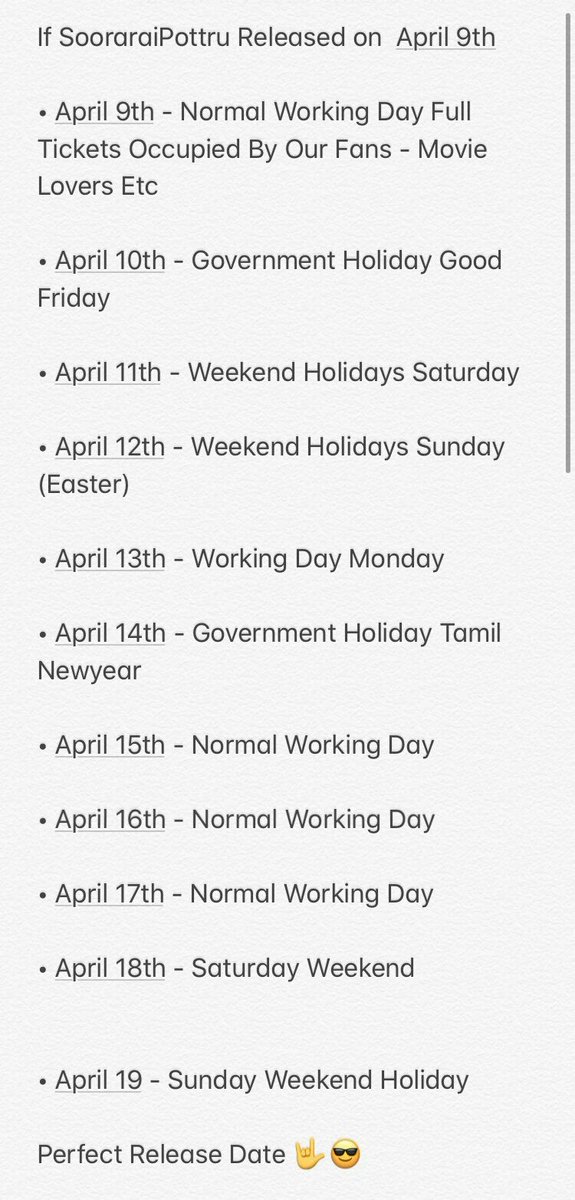 SuriyaFConline's tweet photo. If #SooraraiPottru Releases on April-9 th !!! Perfect Release Date in #Summer2020 !!😇

@rajsekarpandian anna @SakthiFilmFctry @sakthivelan_b bro @Harshath_rvs bro kindly Fix it please !! Its all our #AnbaanaFans Request. Please Make it Happen 🙏

#Suriya39 #VaadiVasal #Suriya40 https://t.co/DeB62M0Sk2