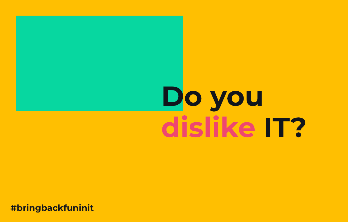 JoinedDigital's tweet photo. Time to bring back the ❤️ for IT!
https://t.co/ng5vyktB0c #bringbackthefuninit https://t.co/EE6S1ACzlK
