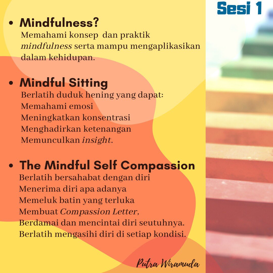 pijarpsikologi's tweet photo. #selfhealing #selfhealingclass #mindfulness
#eventjogja #eventyogyakarta
#UnderstandingHuman
#mentalhealth
#kesehatanmental https://t.co/5zShqBZ8fJ