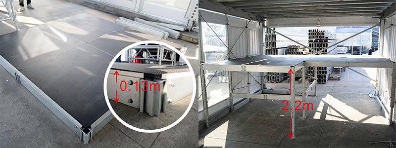 Superb_tent's tweet photo. Modular adjustable floor
1. Adjustable range: 0.13m--2.2m
2. The structural strength is about 500kg per square meter
3. Modular design, can install stairs or expand the stage,the tent upright support is equipped with a cross steel cable
#floor #stagefloor #tentfloor #woodfloor https://t.co/7j2PQpDlvr