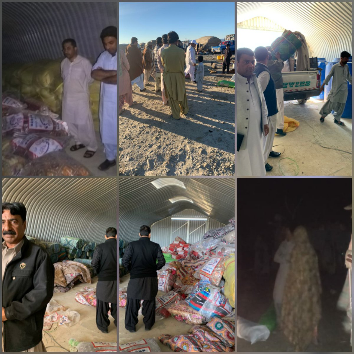 MekranPage's tweet photo. After heavy rain District Administration Kech distributing tents and other relevant items to public. https://t.co/lWSLYTRhJa