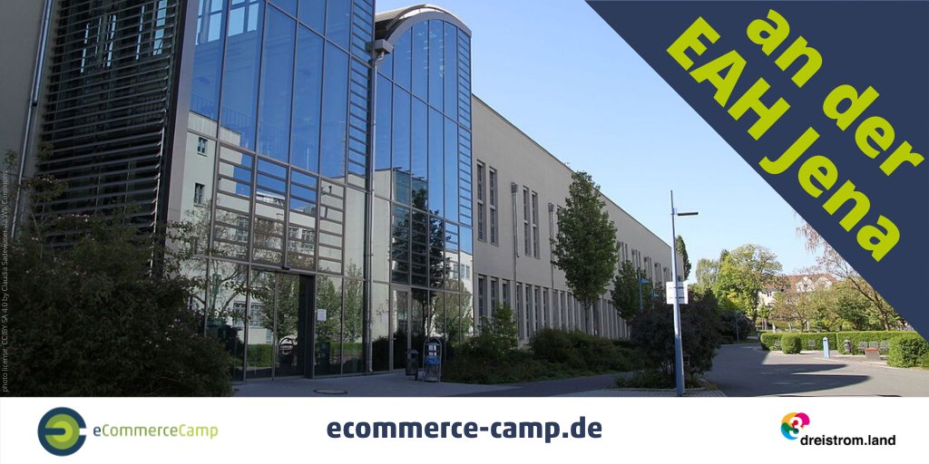 ecomcamp's tweet photo. Das eCommerceCamp 2020 findet an der @EAHJena statt 🎉
Die EAH liegt unweit des Zentrums und kann bequem mit dem Bus 🚌 erreicht werden. Mit dem Studiengang eCommerce gibt's auch das passende Fach zum Camp 😃 #eccj20 #dreistromland #ecommerce #eahjena #beernst #jena https://t.co/KHlFocEfws