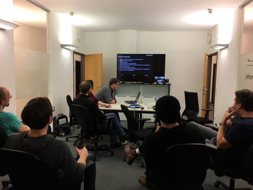 Yesterday's meetup was AWESOME!

Lots of new faces, some folks from travelWorld were tuning in remotely from Warsaw (via LifeSize).

We had a quick glance of their product as well (which will launch this year), and its design (UX / tech) blew our mind!