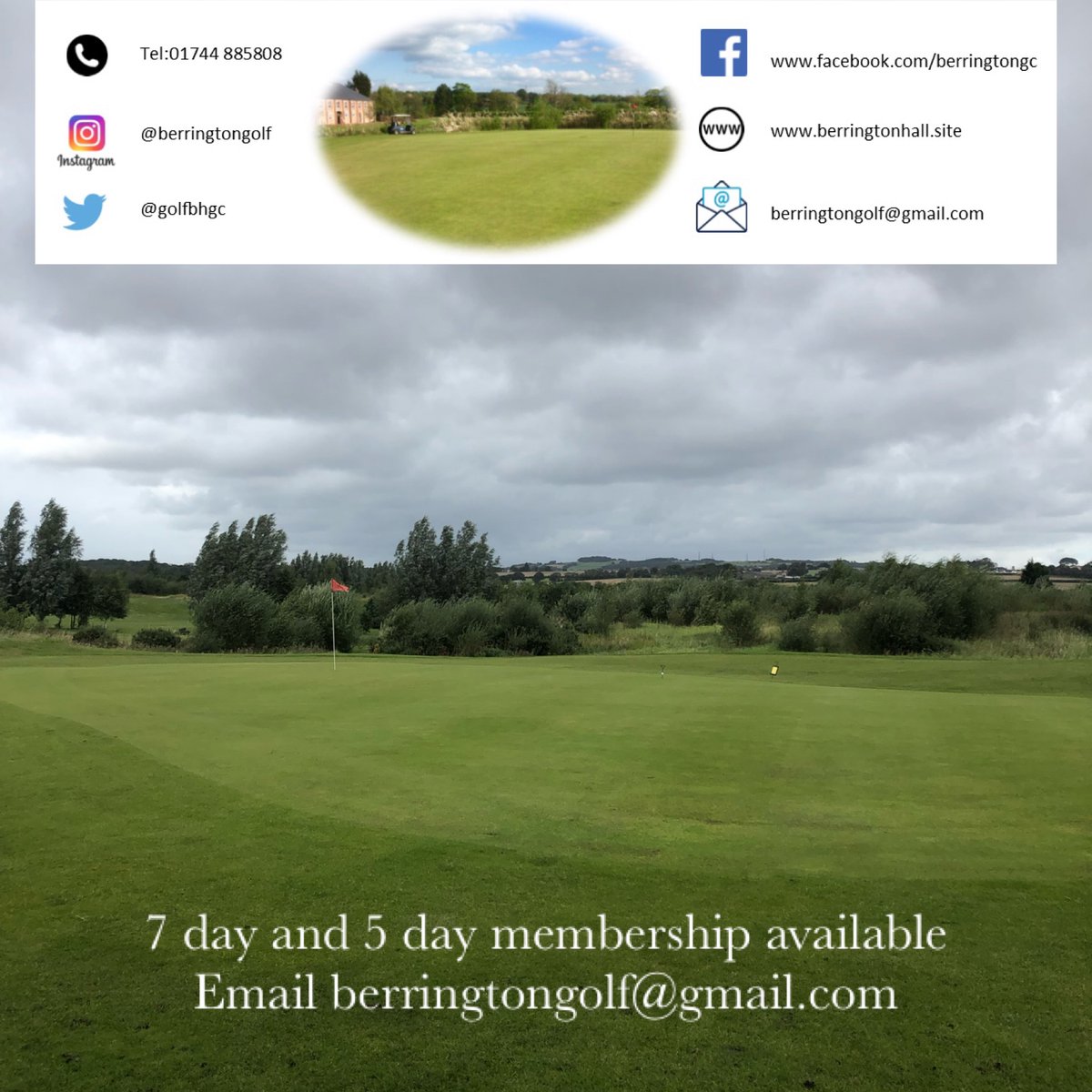 golfbhgc's tweet photo. Great value membership
Call or email to find out our deals #berringtonhall #berringtongolf #valuegolf https://t.co/gDzsqzHSBk
