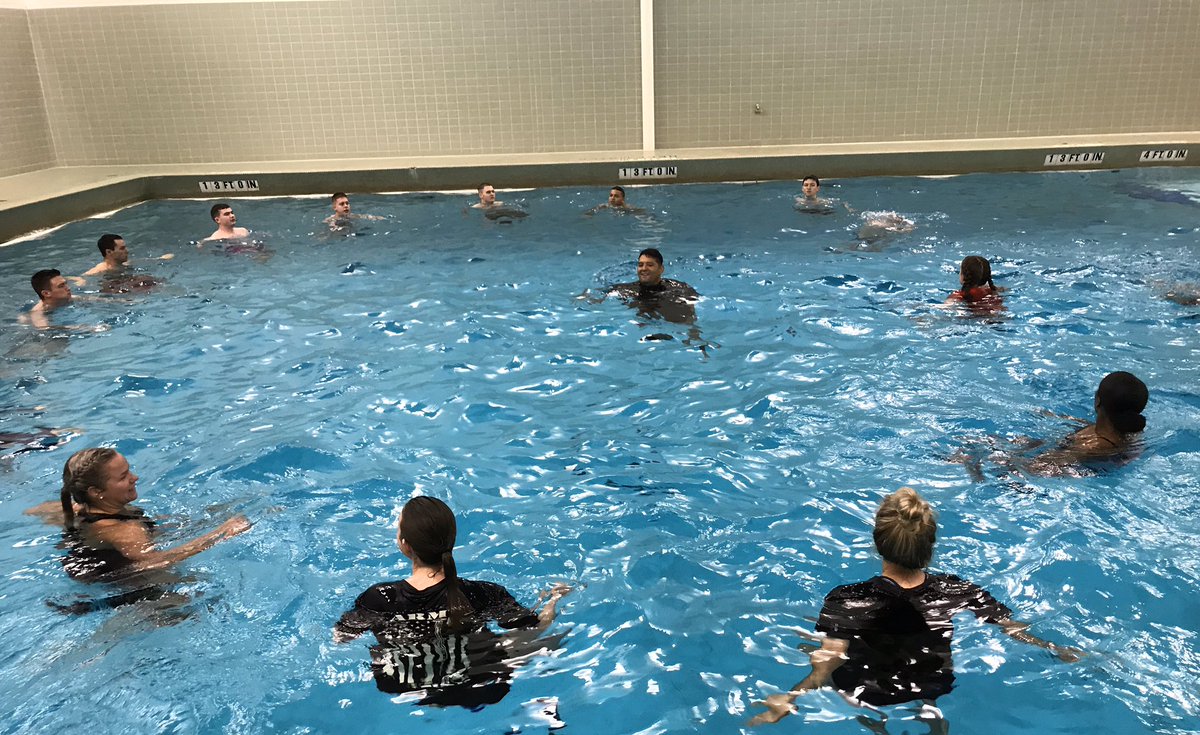 sfa_rotc's tweet photo. Pool PT?  Yes please!  It’s a fine Army day in the Lumberjack Battalion.... #leaderswanted #leadership 
#warriorswanted
#servantleader #rotc #sfasu #armyrotc #sfasurotc #SFA22 #SFA23 #SFA24 #poolpt #poolworkout https://t.co/dHjfyQeyib