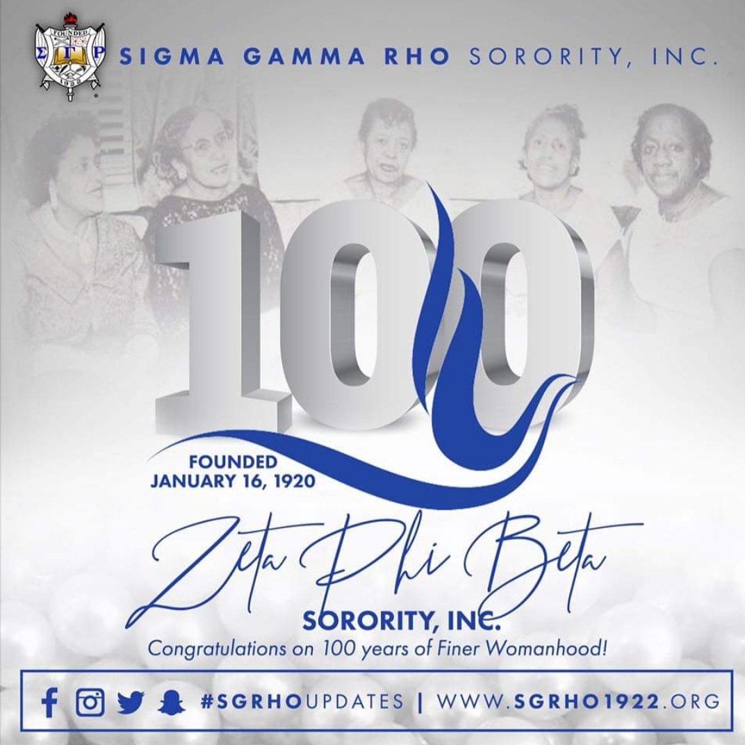 SGRho_Orlando's tweet photo. Happy centennial to the lovely doves of Zeta Phi Beta Sorority, Inc. May you continue your legacy of finer womanhood. #orlandozetas #finerwomen #zphib #zetaphibeta https://t.co/2qh7u8bf1S