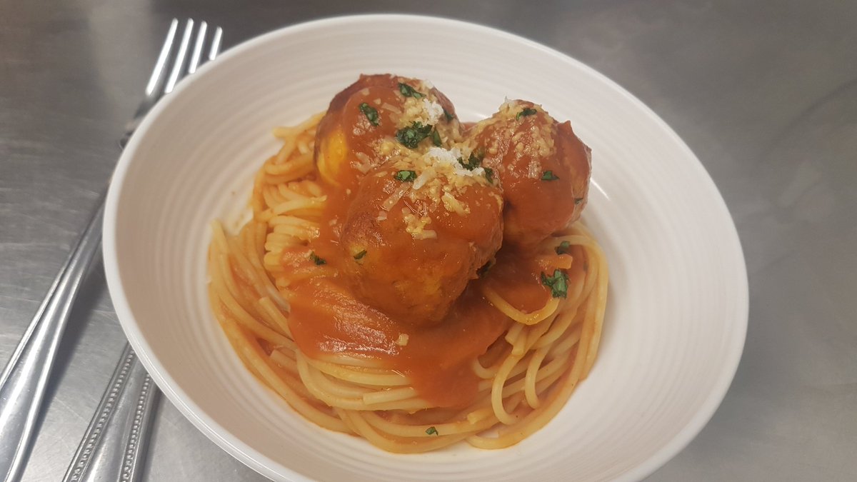 DevFft's tweet image. Our take on spaghetti and meatballs 🍝🐟