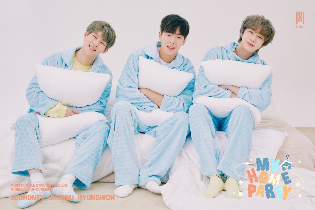 OfficialMONSTAX's tweet photo. [#MONSTA_X] 
#몬스타엑스
#FAN_CON with #MONBEBE
#몬베베 우리 같이 놀자! 🏠❤
< #MX_HOME_PARTY >

📜 CONCEPT PHOTO
✔️ #셔누 #형원 #주헌
✔️ #민혁 #기현 #IM

#몬베베4기 #MX홈파티
#몬스타엑스팬콘 https://t.co/9obCnPrLeK