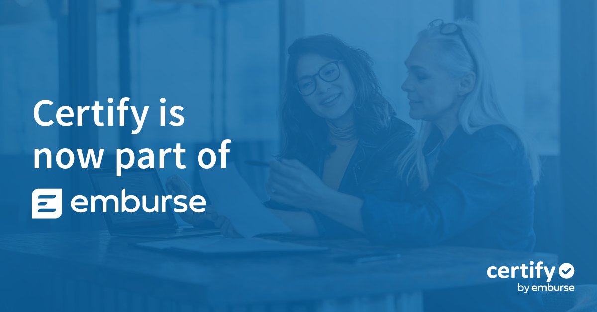 Certify's tweet photo. Excited to announce that we’re now officially part of @emburse – a new global leader in expense management and accounts payable automation solutions, with 4.5m users at 14k customers worldwide. Learn more at https://t.co/JVGTNXzOrT #embraceemburse https://t.co/tWcGN4YJTR