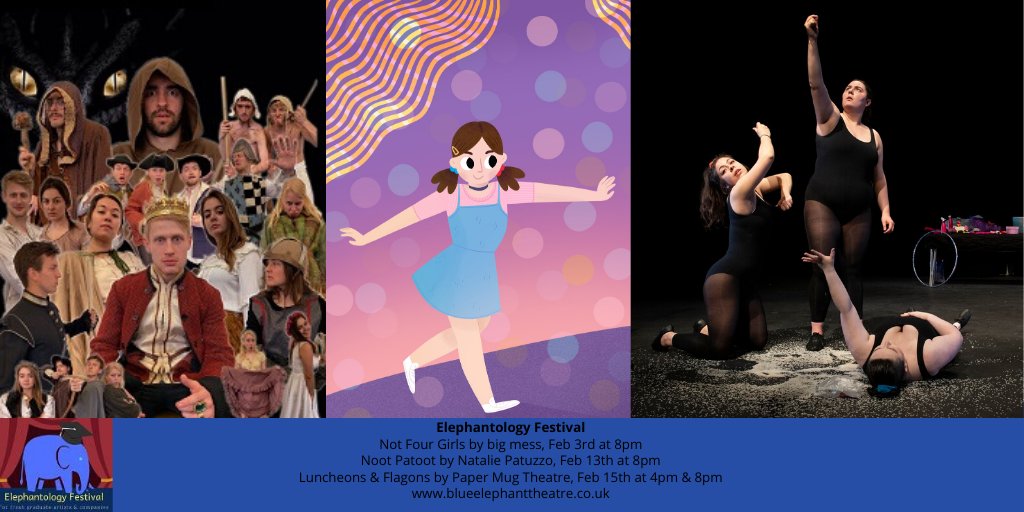 BETCamberwell's tweet photo. All shows for our Elephantology Festival are now onsale! Including work by @BigMessPresents @Nataliepatuzzo &amp; @papermugtheatre 

Book by January 26th for £7 early bird tickets!

https://t.co/Ncn51MmIxO https://t.co/habVLvGz5S