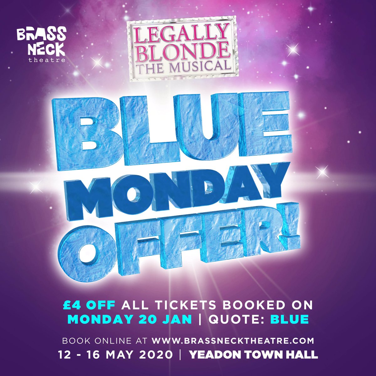 OMG guys! Have you seen this?!!

Beat the January Blues with this fantastic BLUE MONDAY offer for Legally Blonde the Musical!💙 at <a href="/YeadonTownHall/">Yeadon Town Hall</a> 🌟
.
#legallyblondethemusical #yeadontownhall #bluemonday #beatthejanuaryblues💙 #brassnecktheatre #limiteddiscounttickets