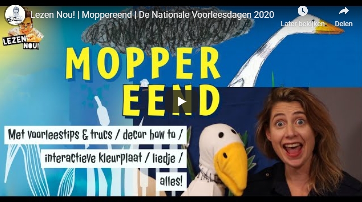 Tip: Leuk filmpje bij het prentenboek 'Moppereend' en een passende kleurplaat met mopperwolk. Gemaakt door Bibliotheek Den Haag (Lezen Nou!). basisonderwijs.online/lezen-nou-pren… #NationaleVoorleesdagen #digibord #lesmateriaalPO #kleuters