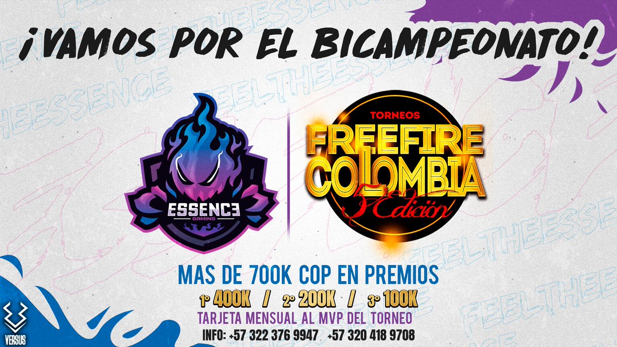 ¡Volvemos para defender nuestro título!

Estaremos compitiendo en esta 5ta edición de <a href="/TorneosFree/">Torneos Free Fire Colombia</a> y vamos en busca del bicampeonato.

#FeelTheEssence