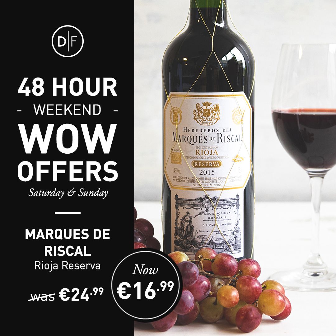 DonnybrookFair's tweet image. The D|F Weekend Wow Offer is back! @marquesderiscal Rioja Reserva - was €24.99, now €16.99 Available in-store from Friday to Sunday, while stocks last! 🍷
#weekendwow #wine #marquesderiscal
