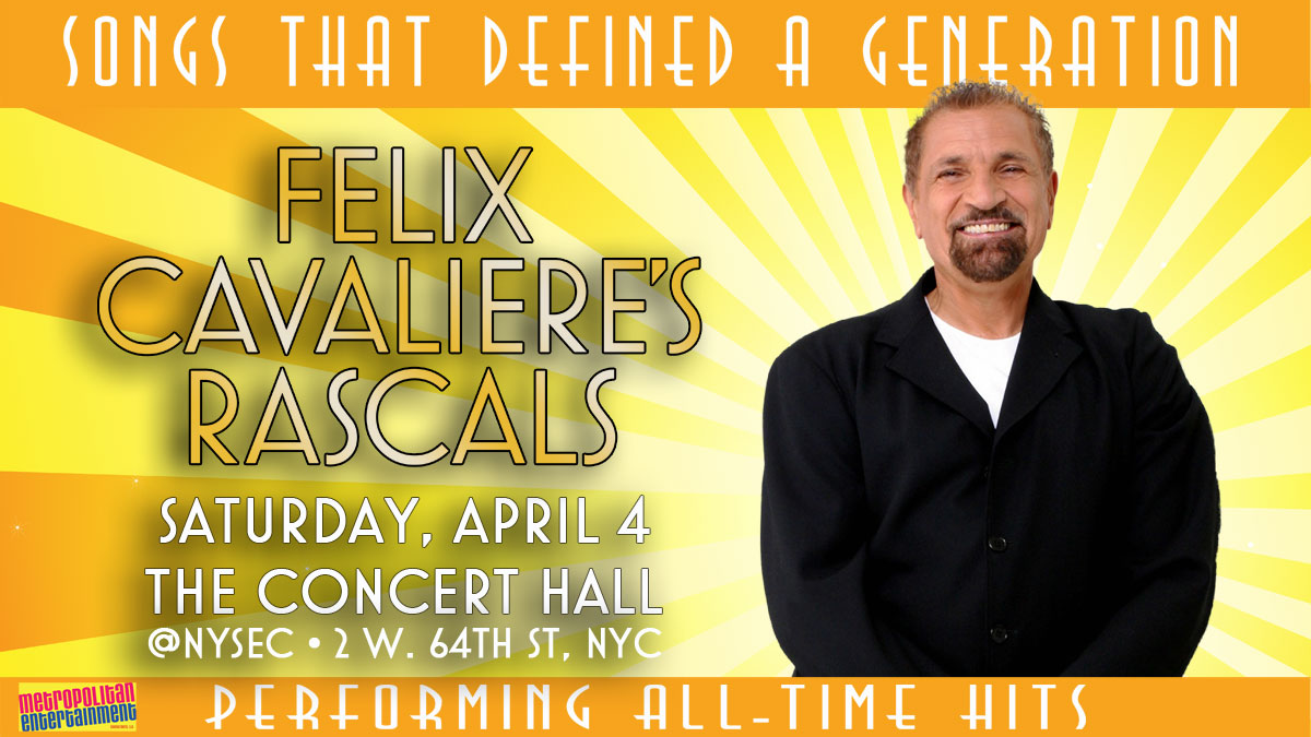 Come out and join <a href="/FelixCavaliere/">Felix Cavaliere</a> Rascals on April 4 at the Concert Hall in NYC! Tickets go on sale this Friday at 10AM - but you can get tickets first in our fan pre-sale using the password METRO.  eventbrite.com/e/felix-cavali…