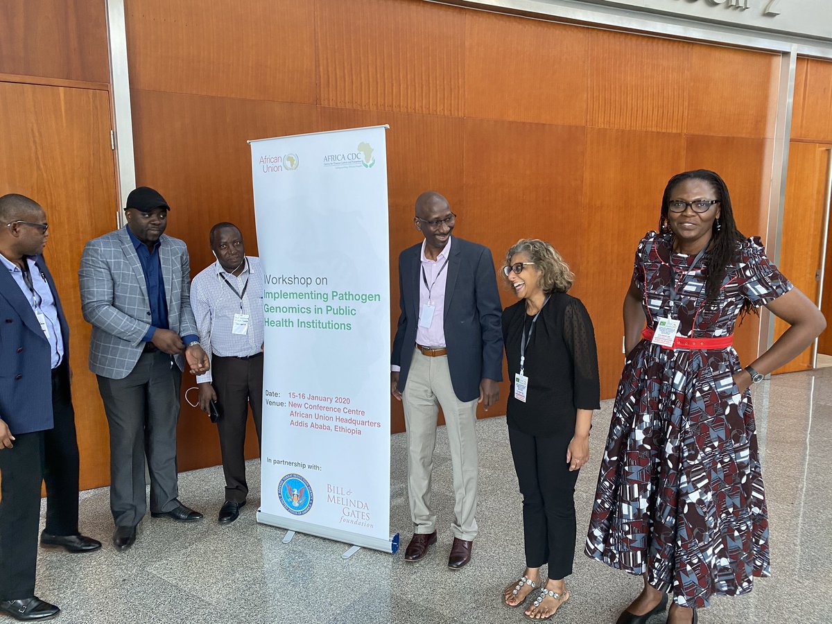 Pathogenes genomics Network Africa (PDNA) highly represented at Africa CDC workshop on implementing pathogens genomics for Public Health, Addis Ababa @djimdeab @DELGEME1 @wanecam_2 @AAS_AESA @AfricaCDC @_AfricanUnion #pathogengenomics #PGII