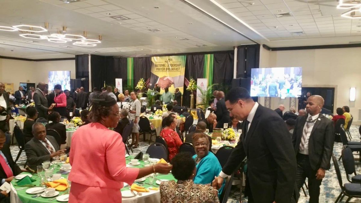 Krystalclearpro's tweet photo. Team @Krystalclearpro provided led screens and audio feed for national broadcast in support of this year’s National Leadership Prayer Breakfast. #nlpb #jamaica🇯🇲 #wedomultimedia https://t.co/Uj3iCLu92h