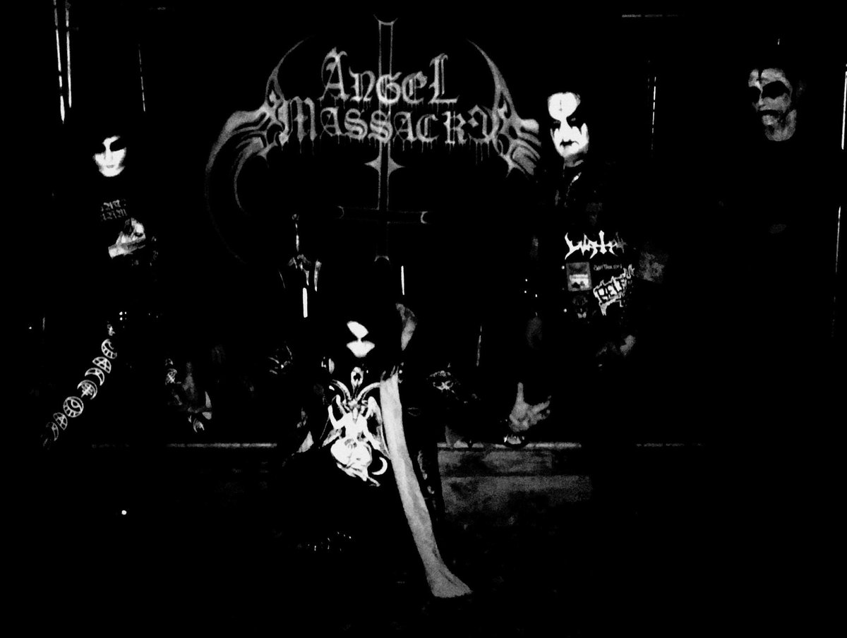 Angel Massacre photoshoot 2019. 

#angelmassacre #blackmetal #usbm #satanicblackmetal #metal #band #corpsepaint #graveyard