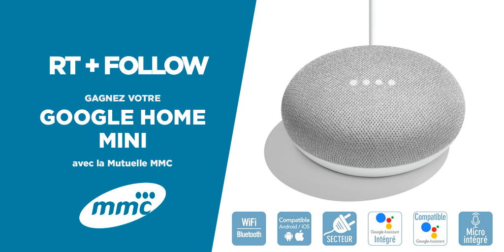 mutuellemmc's tweet photo. [#Concours] 
La Mutuelle Médico Chirurgicale vous fait gagner votre Enceinte vocale #GoogleHomeMini pour vous assister dans vos démarches du quotidien🖲️

Pour tenter de la remporter : 
🔶RT + Follow @mutuellemmc 

💥Tirage au sort le 30/01

#jeu #jeuconcours #handicap #dependance https://t.co/M9n8Gnndf7