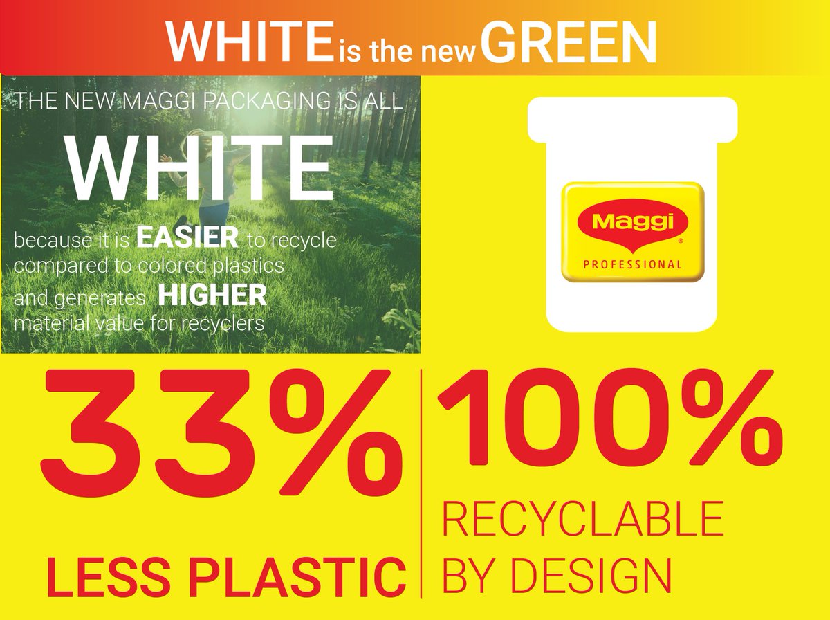 Nestlepro's tweet image. Nestlé Professional has recently redesigned its well-known Maggi Professional packaging from red and yellow to white – as one sustainable way of going greener. #whitepackaging #recyclablebydesign
bddy.me/2FVpIRC