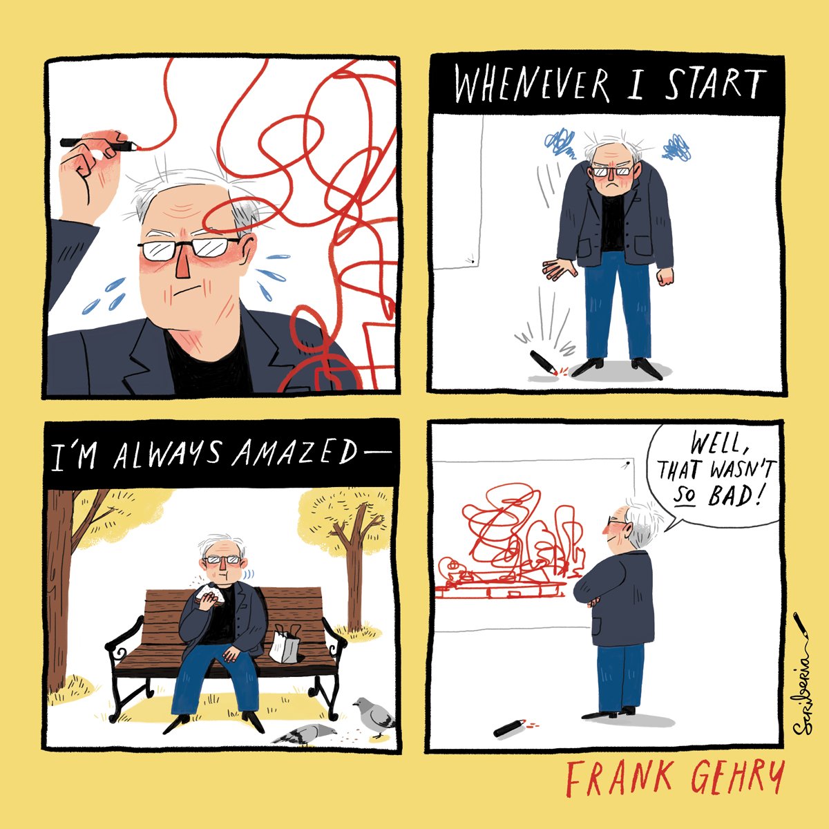 scriberian's tweet photo. Have some motivational #ThursdayThoughts from @FGehry. You're welcome. https://t.co/Fj9PkTGH8M