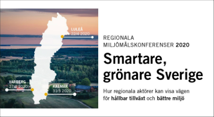 Anmäl dig till de regionala miljömålskonferenserna!
Nu har anmälan öppnat. Konferenserna hålls i Varberg 27 mars, Kalmar 31 mars och i Luleå 22 april. naturvardsverket.se/Kalendarium/ #swgreen