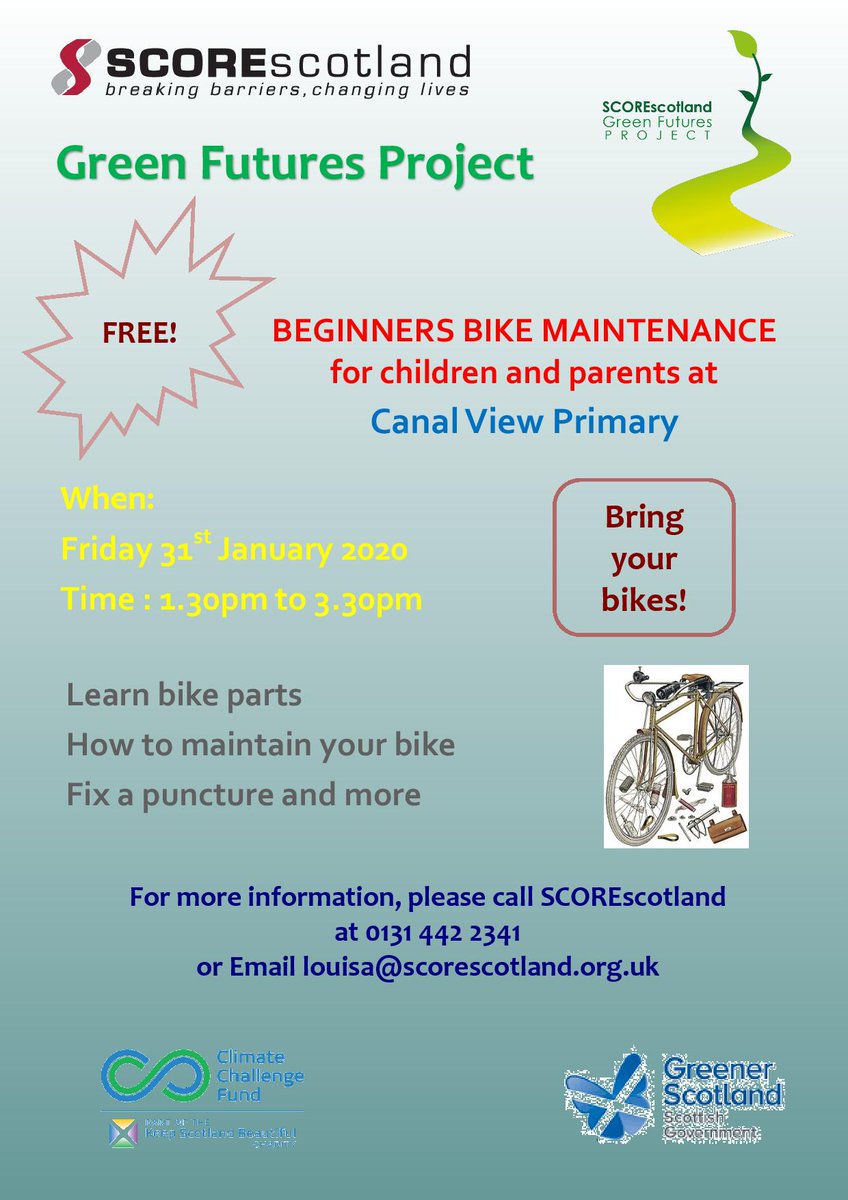 CanalViewPSEdin's tweet photo. Free Bike Maintenance Session at Canal View #sustainability #ecoschools https://t.co/1kPGRPwsw7