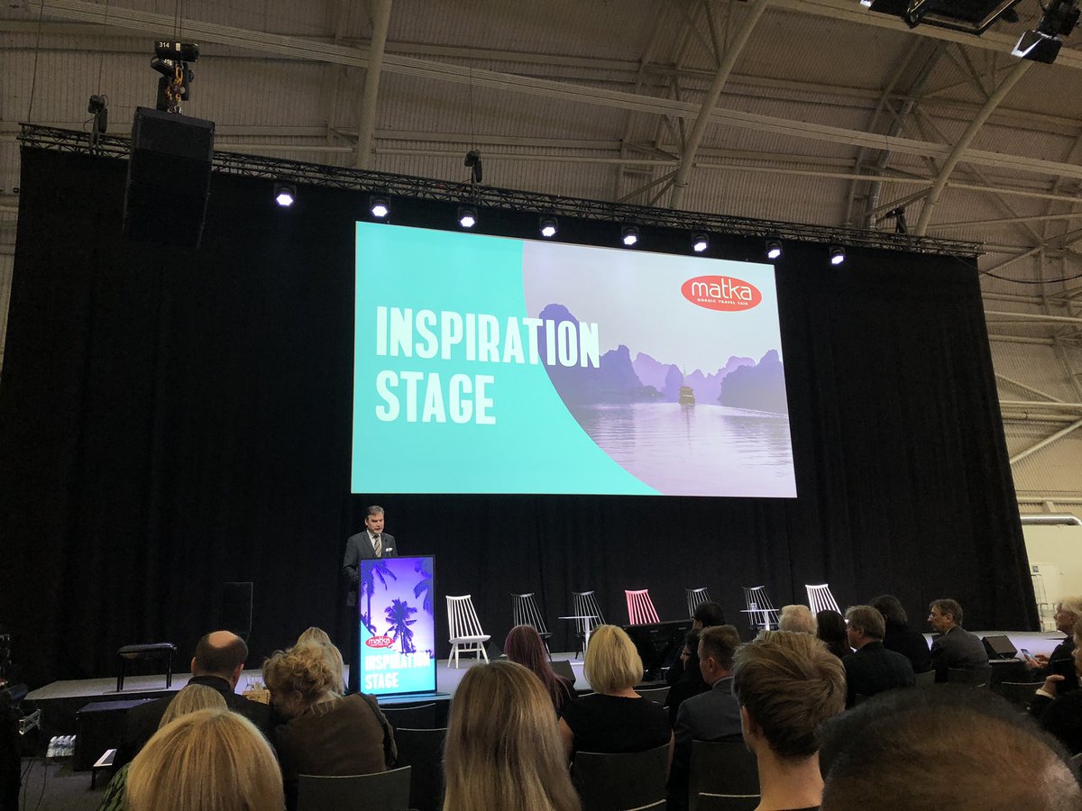 The MATKA Nordic Travel Fair is officially open - lots of sustainable travel stuff is on the menu!  <a href="/MatkaTravelFair/">Matka Nordic Travel Fair</a> <a href="/sellingtravmag/">Selling Travel</a>