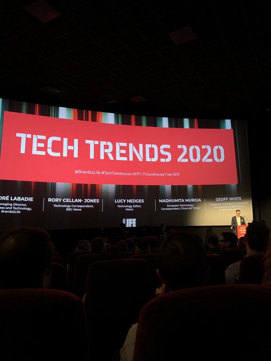 SejalSachdev's tweet photo. Back for the annual Tech Trends event with @brands2life - looking forward to hearing what the panel has to say! #TechTrends2020 https://t.co/ABvTc6S6vA