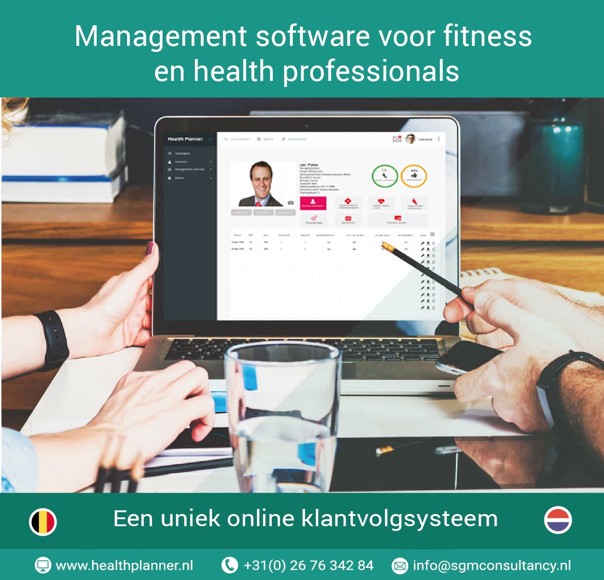 _Health_Concept's tweet photo. Health Planner: Management software voor fitness en Health Professionals - https://t.co/1k7qg7c9Eg https://t.co/FB5oIpTkJE
