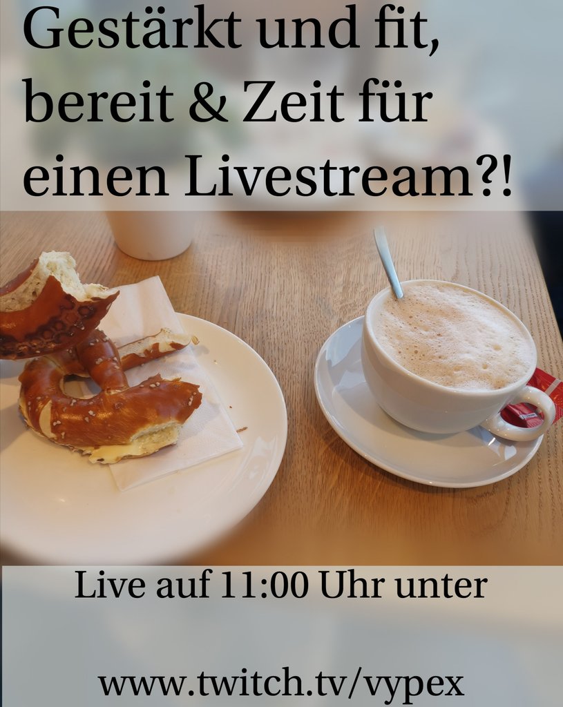 TyVeX_TV's tweet photo. Guteeeeen Morgen,

Nichts verpassen ab 11:00 Uhr geht's los unter:

https://t.co/kVOD5l0Ch4

Aktiongames? Oder doch lieber League of Legends? 

#twitch #twitchtv #twitchlive #twichstreamer #streamer #rd2 #leagueoflegends #aktion #support #support4streamer https://t.co/fFudDhUjgh