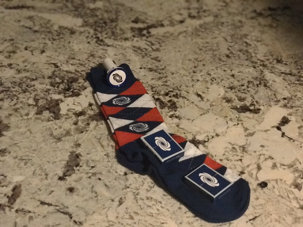 MondoManBrenau's tweet photo. Look what arrived yesterday @crestron #swirlsocks I know what I’m wearing today!! 👌😎Thanks @Crestron for the awesome dual USB charger as well!! https://t.co/E1AIir1loo