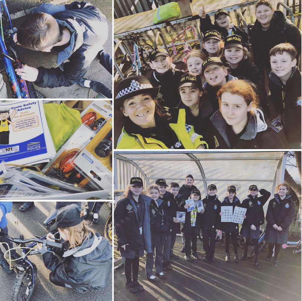 Brilliant @LincsMiniPolice #bikemarking event @SpilsbyPrimary yesterday. Making sure those bikes & scooters can be identified if they are found by police. We even sold a few bike lights so children are far more visible on these darker nights. #cyclesafety #crimeprevention