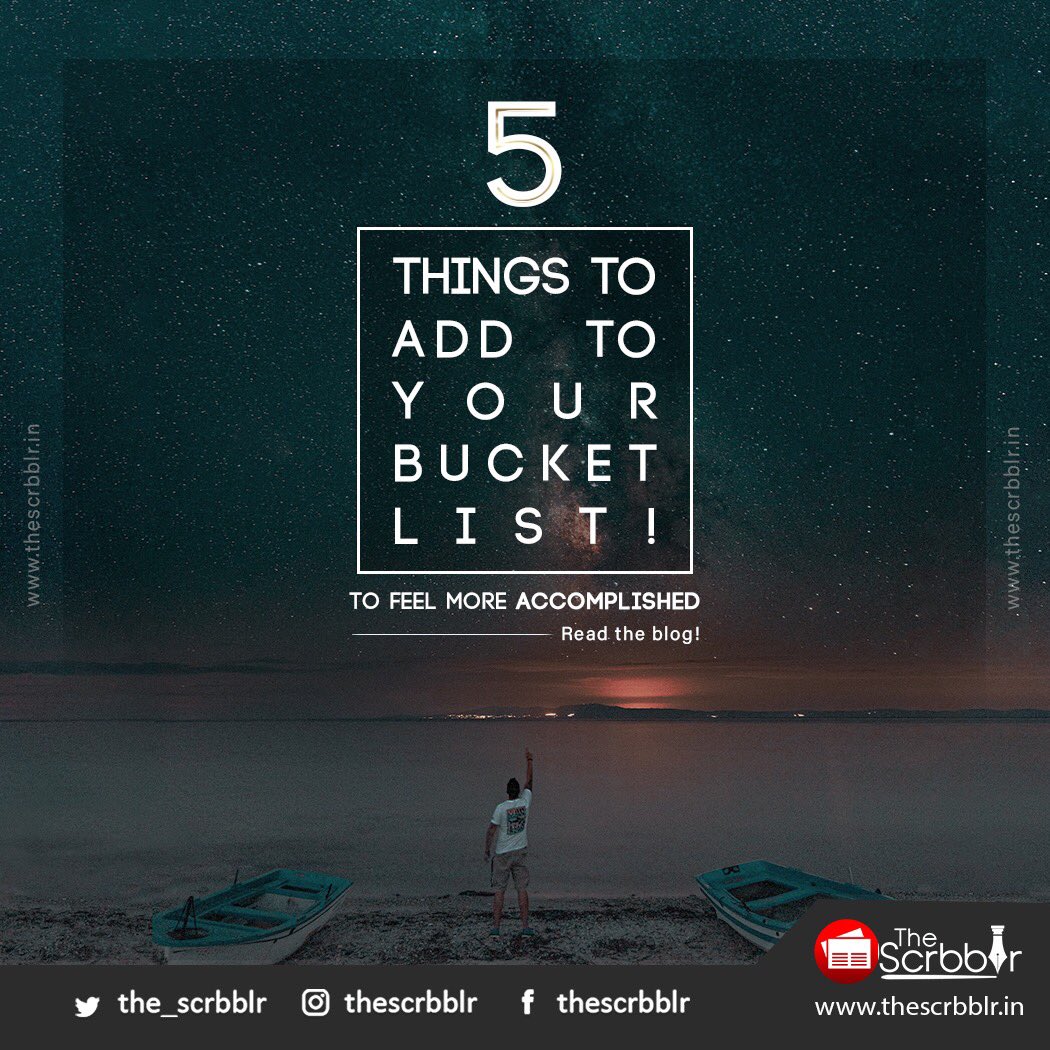 the_scrbblr's tweet photo. “ C’est La Vie” - 5 Things to add to your bucket list.
To Read it Click on this Link https://t.co/7Uqt2H3OEJ
#thescrbblr #blogging #blogger #indianblogger #socialblog #bloggerlife https://t.co/9DoW3TZz3c