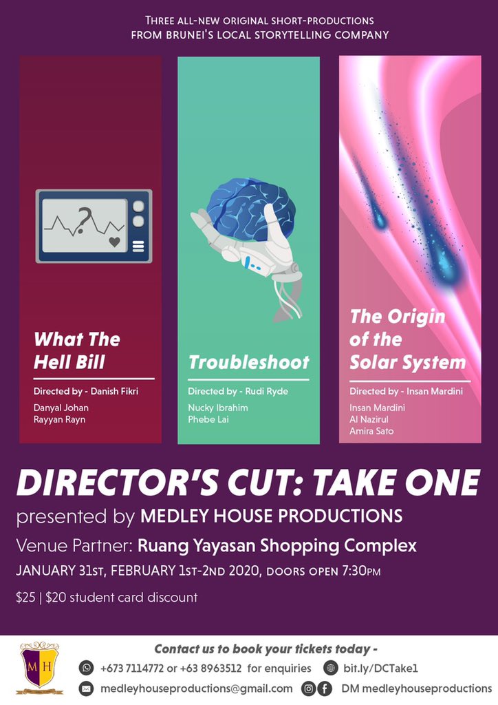 faiqairudin's tweet photo. Really looking forward to this one by Medley House Productions.

Original plays (seriously how often do you hear that?) which explores themes of family, friendship and freedom. 

Student discount as well, so see you there. 

Get your tickets : https://t.co/OvqmW6SAxA https://t.co/ERdWDnZdSg